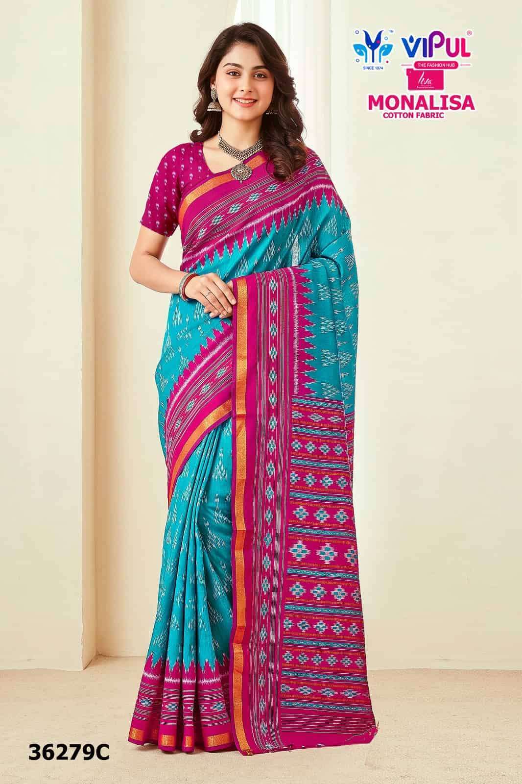 Vipul Saree Monalisa 36279 Colors Exclusive Cotton Saree Catalog Exporter