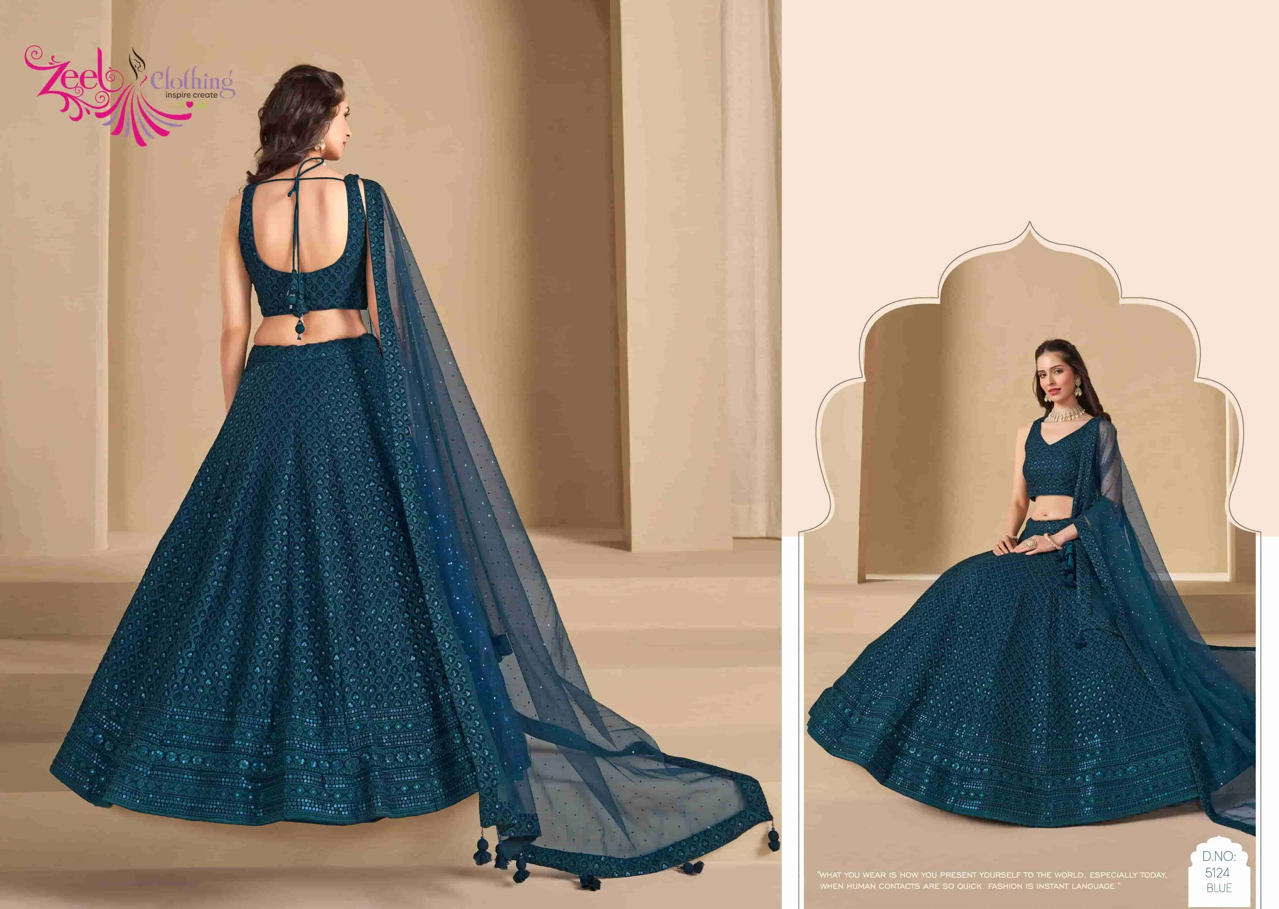 Zeel Clothing Florance Vol 1 5124 Colors Designer Lehenga Choli Partywear Collection