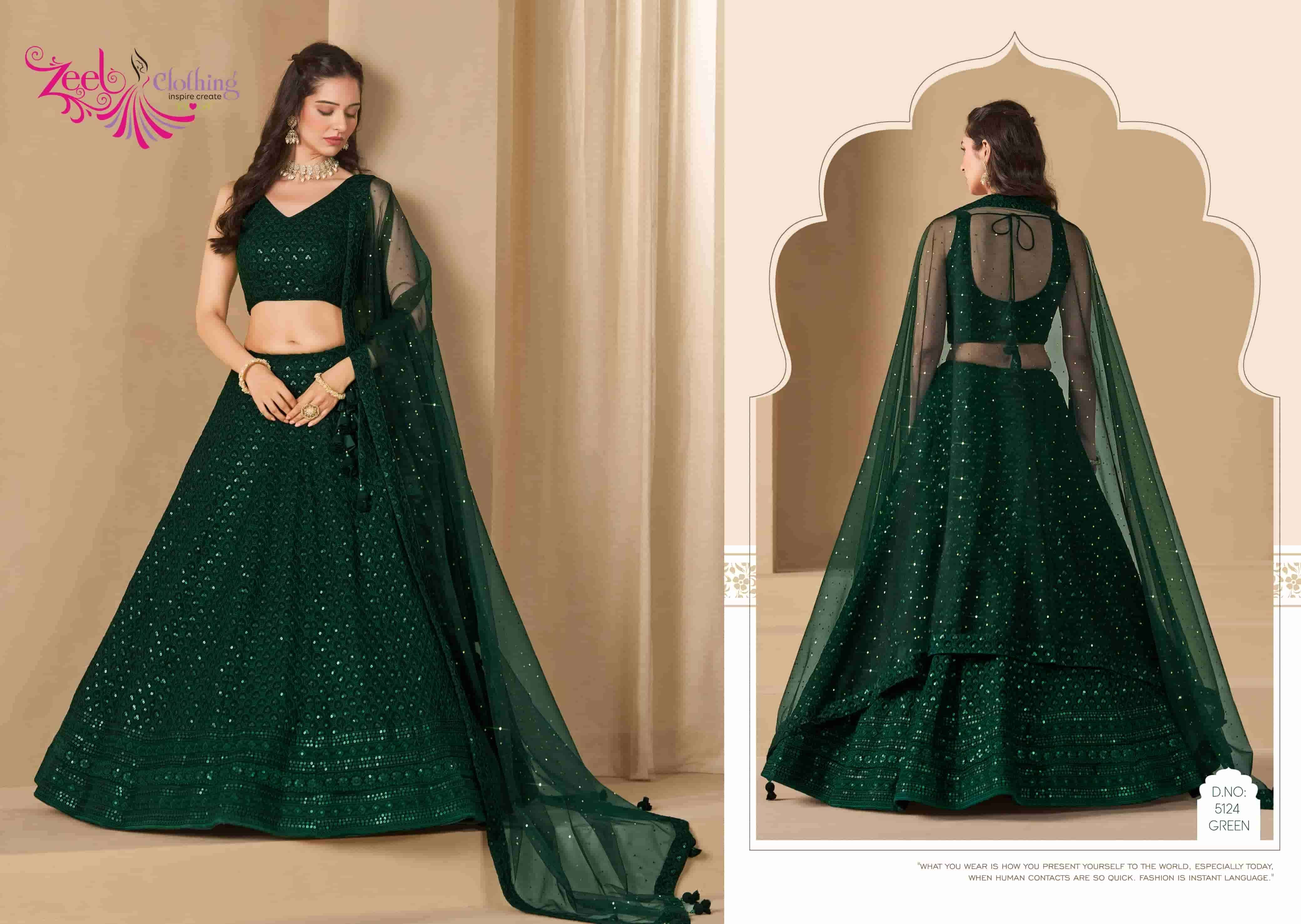 Zeel Clothing Florance Vol 1 5124 Colors Designer Lehenga Choli Partywear Collection