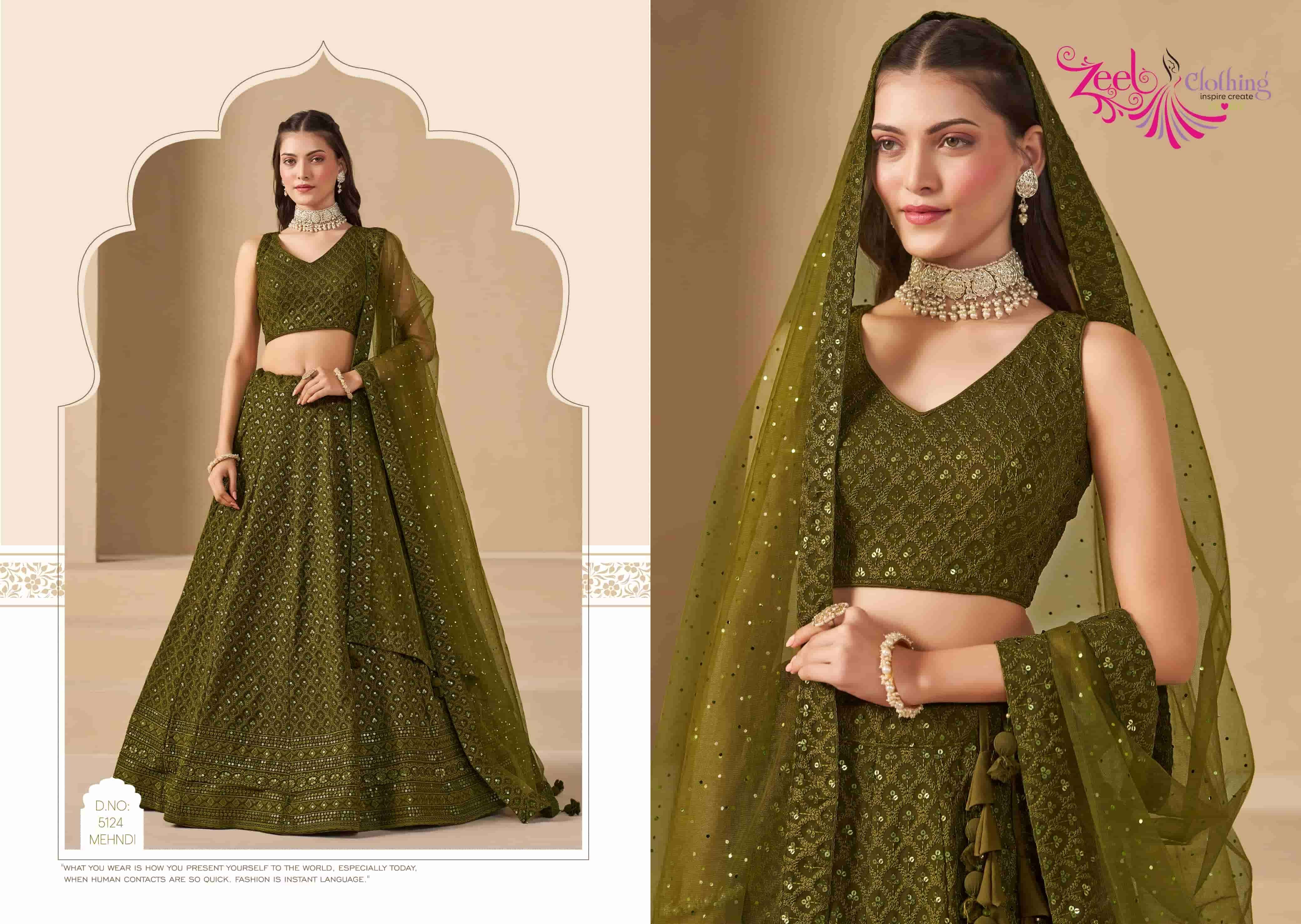 Zeel Clothing Florance Vol 1 5124 Colors Designer Lehenga Choli Partywear Collection