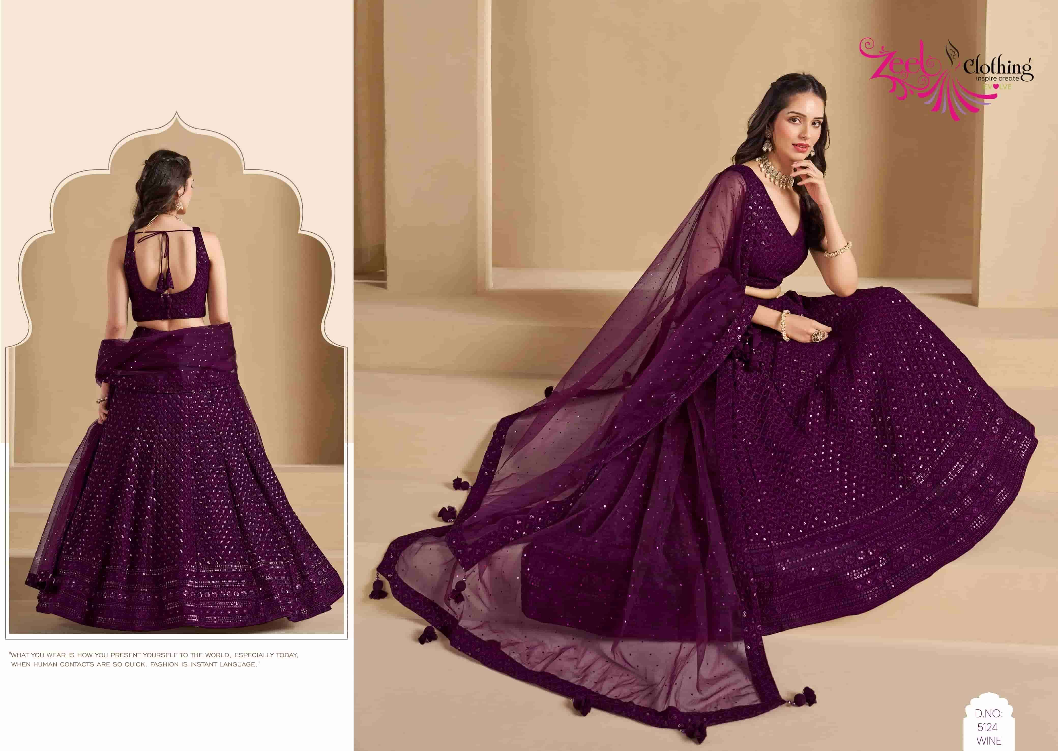 Zeel Clothing Florance Vol 1 5124 Colors Designer Lehenga Choli Partywear Collection