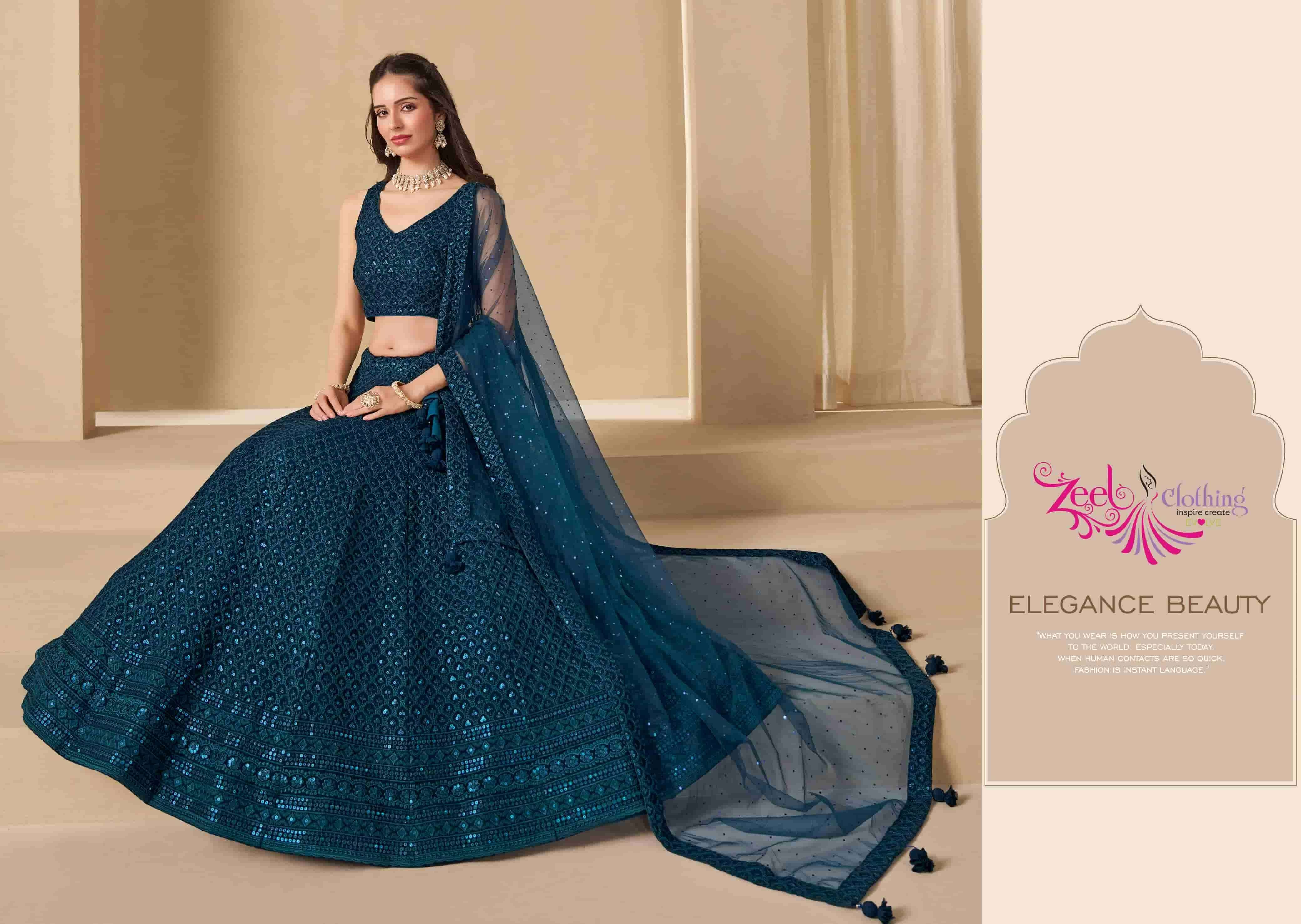 Zeel Clothing Florance Vol 1 5124 Colors Designer Lehenga Choli Partywear Collection