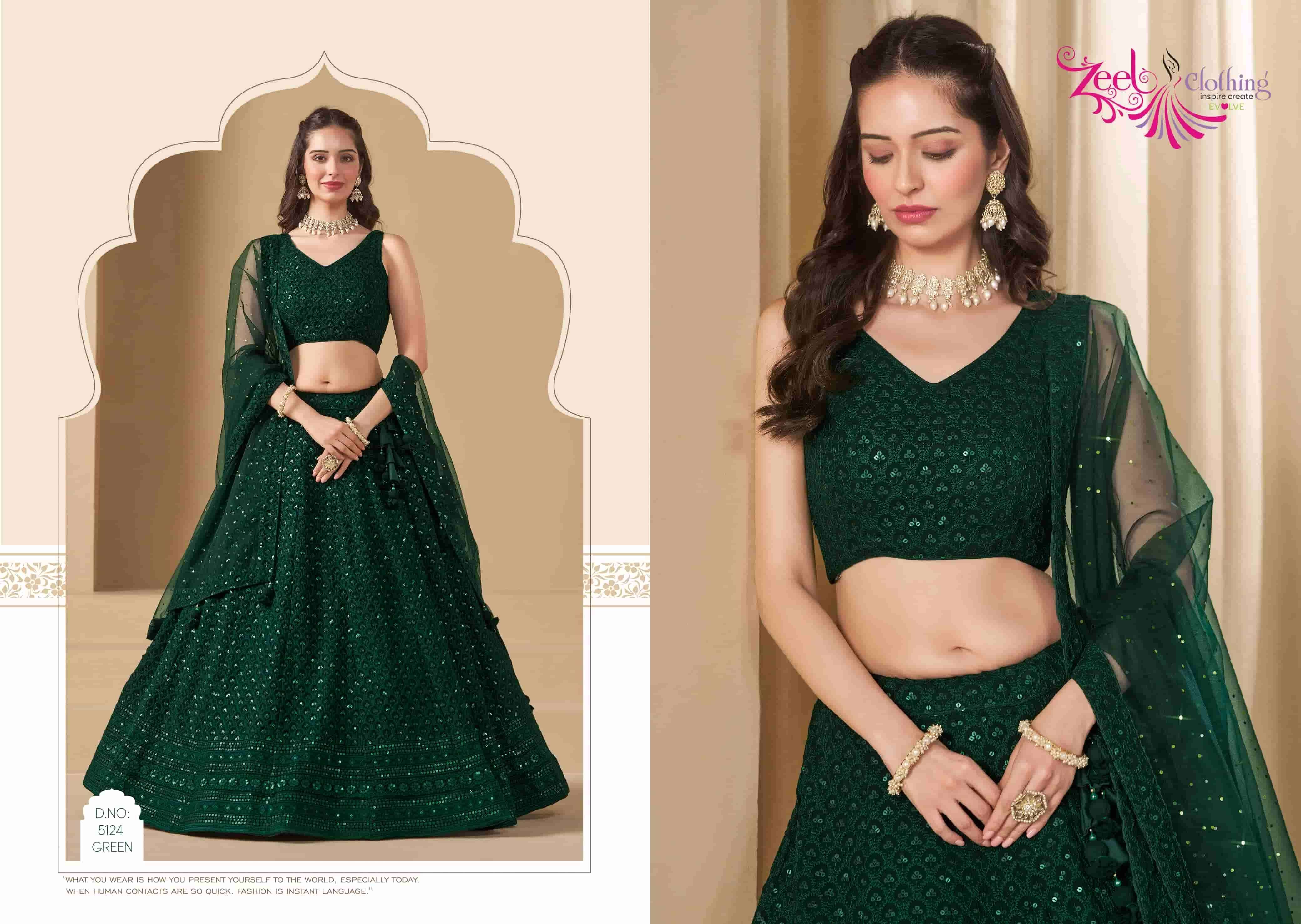 Zeel Clothing Florance Vol 1 5124 Colors Designer Lehenga Choli Partywear Collection