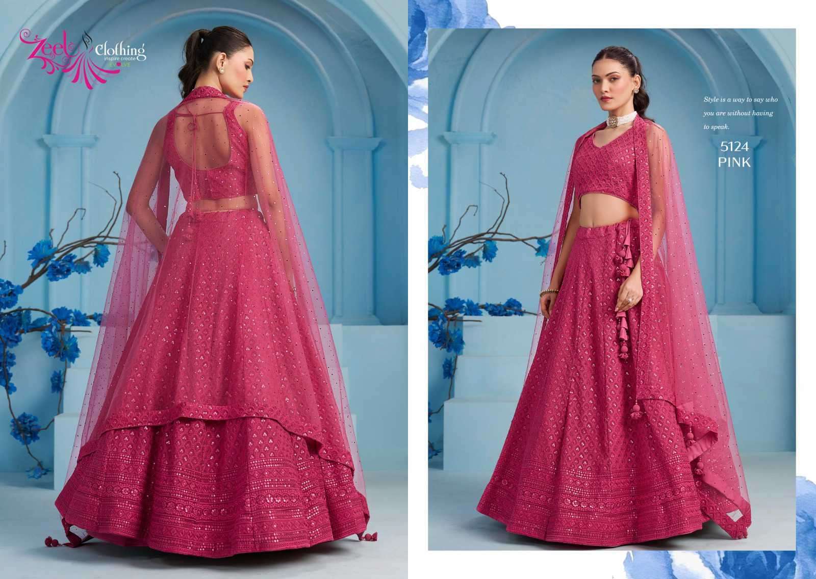 Zeel Clothing Florance Vol 3 5124 Colors Fancy Wedding Lehenga Collection At Wholesale