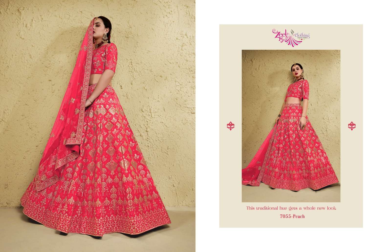 Zeel Clothing Inaya 7055 Colors Art Silk Lehenga Collection
