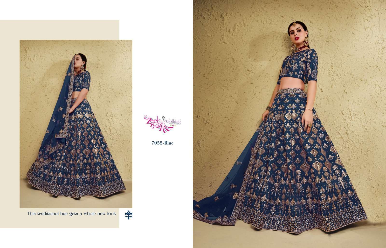 Zeel Clothing Inaya 7055 Colors Art Silk Lehenga Collection