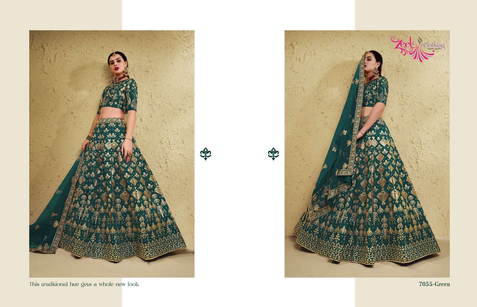 Zeel Clothing Inaya 7055 Colors Art Silk Lehenga Collection