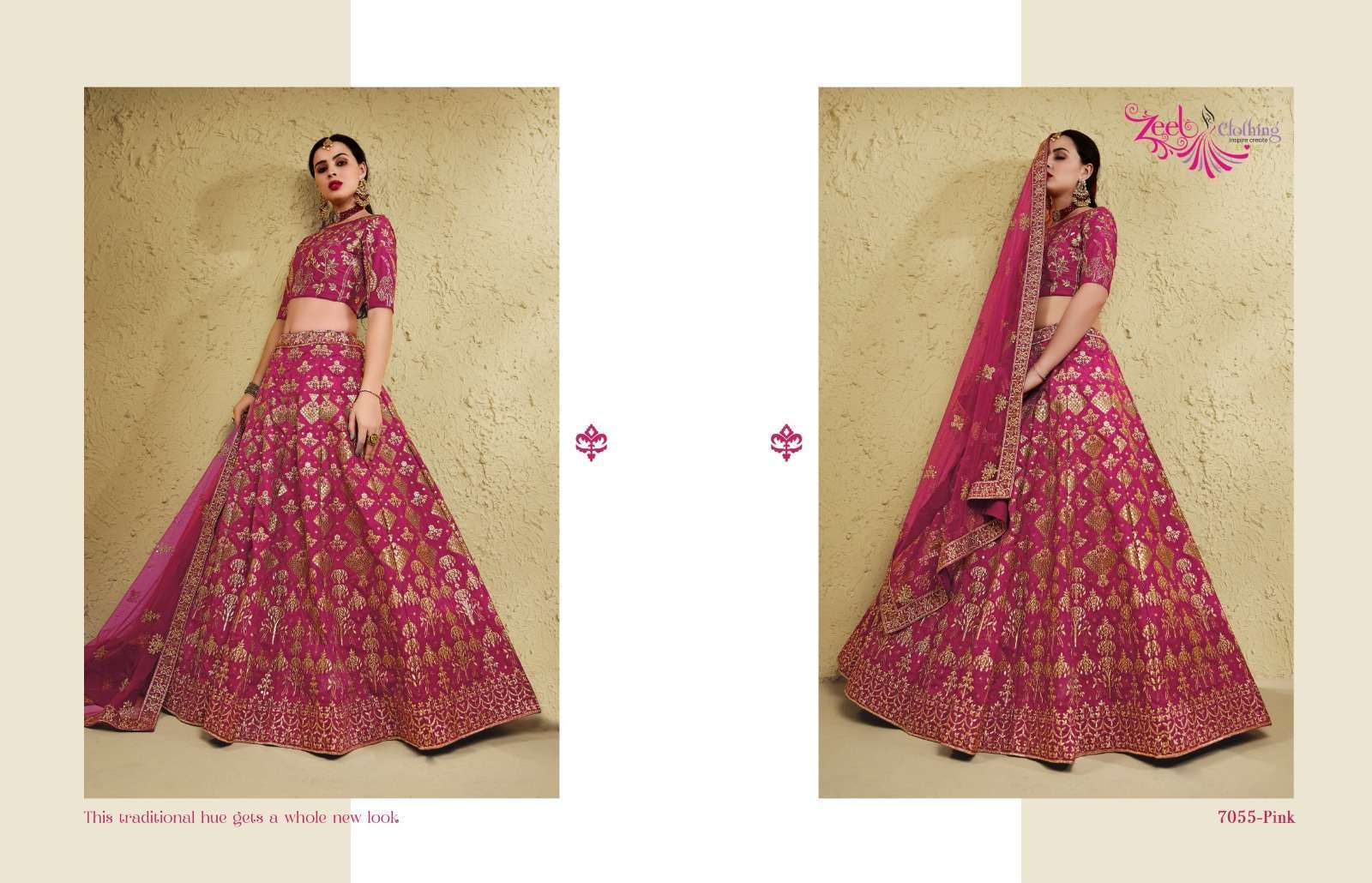 Zeel Clothing Inaya 7055 Colors Art Silk Lehenga Collection
