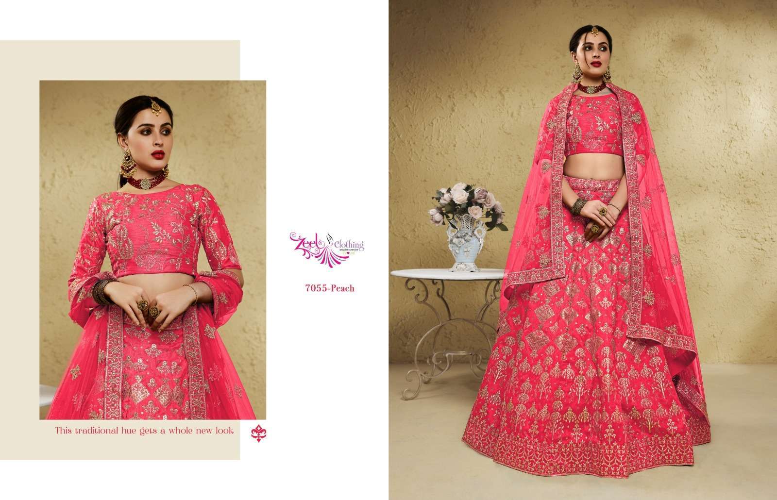 Zeel Clothing Inaya 7055 Colors Art Silk Lehenga Collection