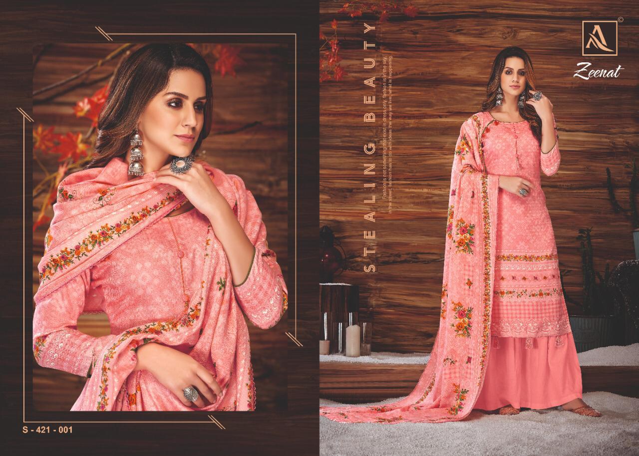 Alok Presents Zeenat Daily Wear Pashmina Digital Printed Plazzo Style Salwar Suit Catalog Wholesaler