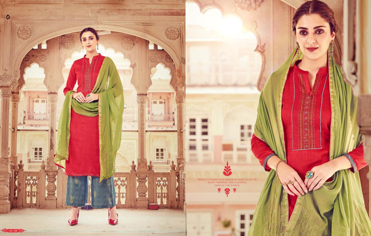 Sargam Print Presents Netra Pure Zam Negative Print With Designer Embroidery Work With Plazzo Style Collection