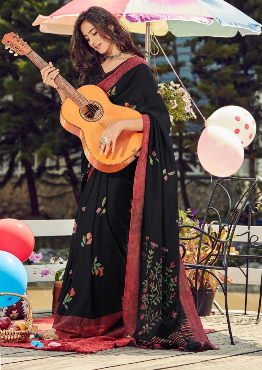 Lt Sarees Presents Nargish Traditional Wear Printed Sarees Catalog Wholesalaer