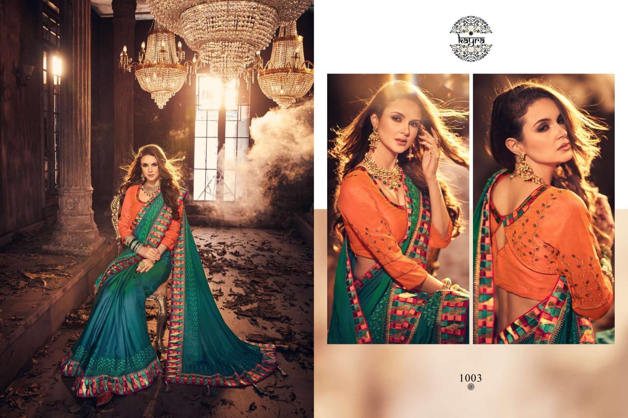 Kayra Fashion Presents Shubha Aa Rambha Beaudiful Desinger Party Wear Sarees Catalog Wholesaler