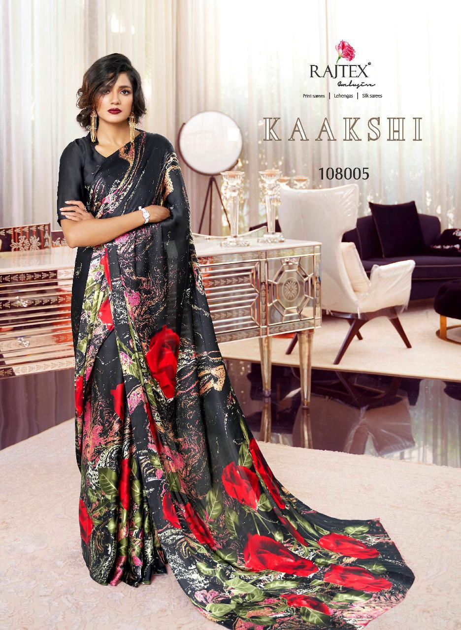 Rajtex Presents Kaashi Silk Digital Printed Japan Satin Crepe Sarees Catalogue Wholesaler