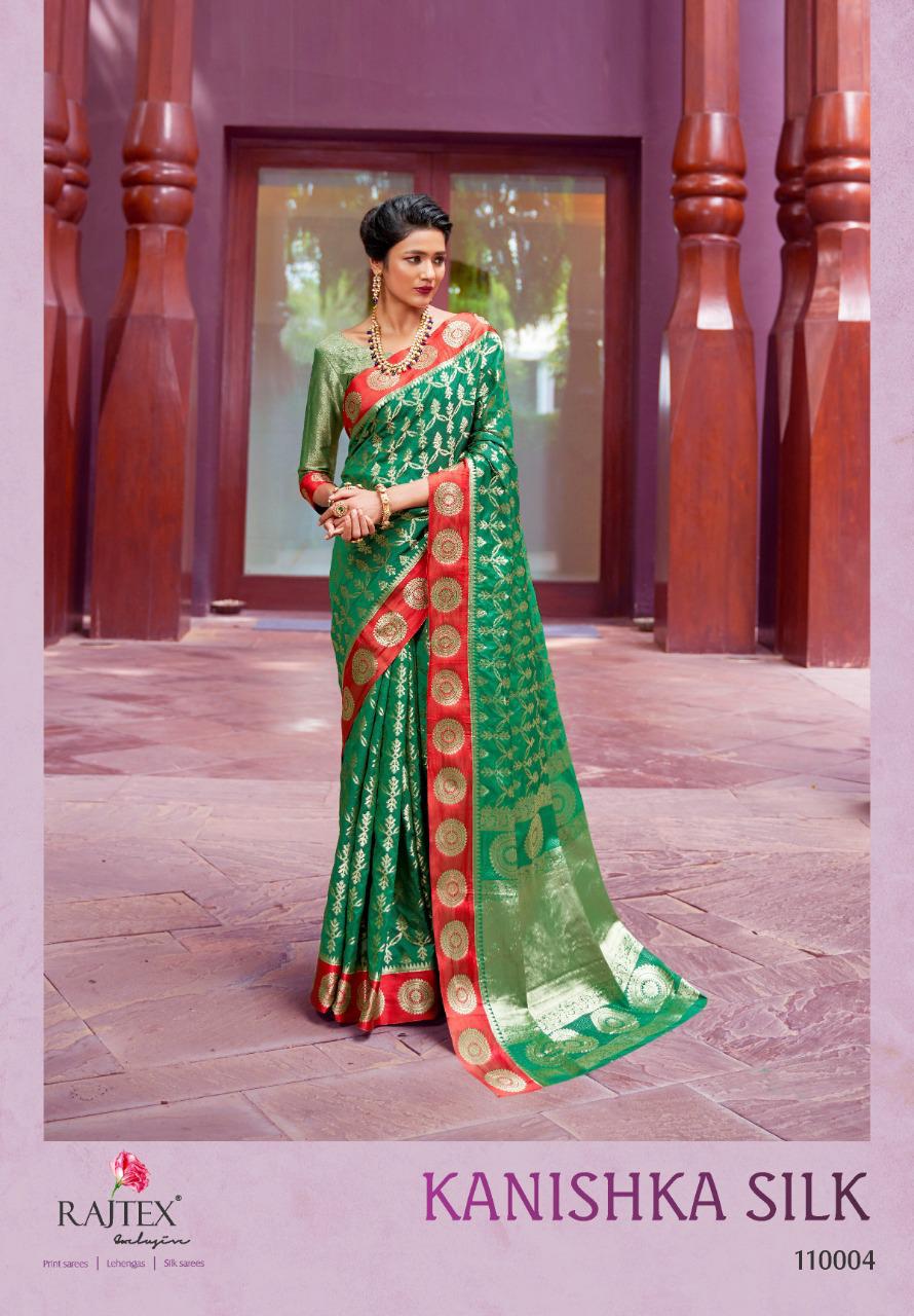 Rajtex Presents Kanishka Silk Traditional Wear Handloom Silk Sarees Catalog Wholeslaer