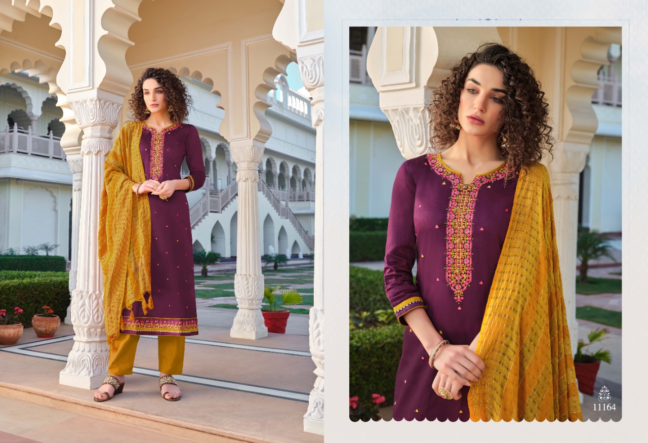 Kessi Presents Uphaar Cotton Satin With Work Salwar Suit Wholesaler