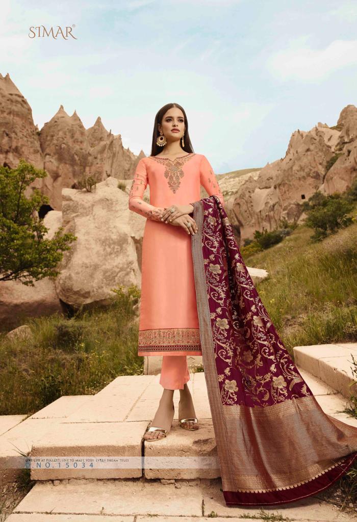 Glossy Presents Manya Beautiful Designer Satin Georgette Party Wear Straight Salwar Suit Catalog Wholesaler