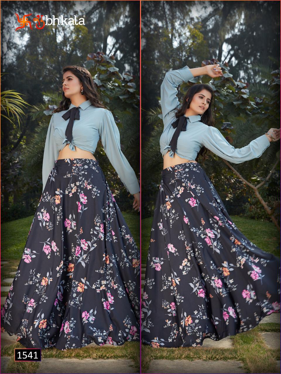 Subhkala Presents Frill And Flare Vol-3 Cotton With Georgette Crop-top Collection Designer Crop-top Collectio
