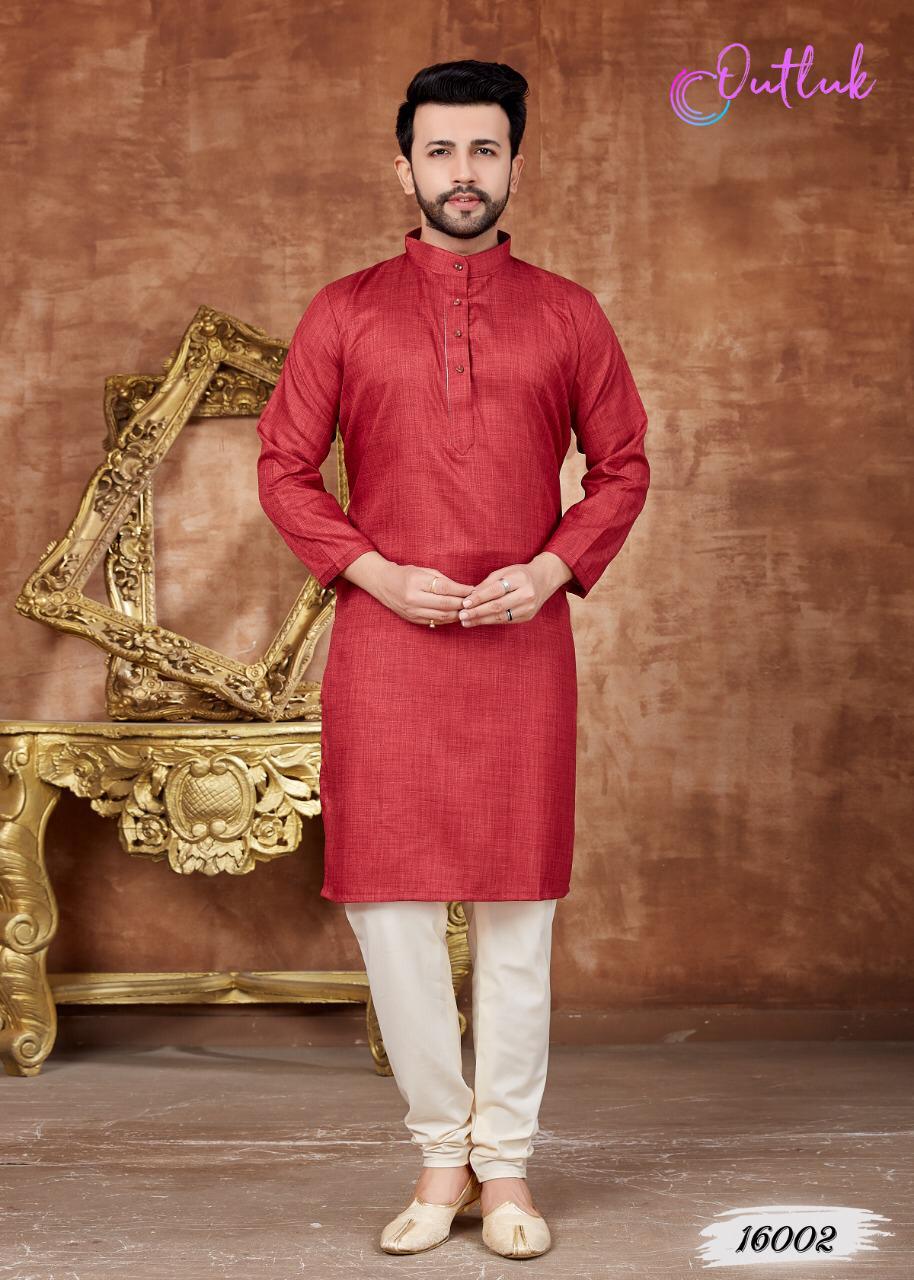 Outlook Vol-17 Indian Traditional Wear Pure Khadi Cotton Mens Wear Kurta Pajama Collection