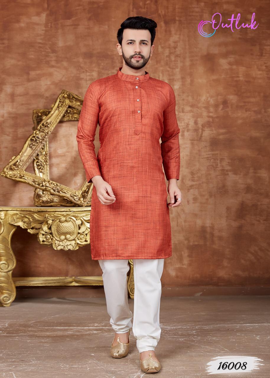 Outlook Vol-17 Indian Traditional Wear Pure Khadi Cotton Mens Wear Kurta Pajama Collection