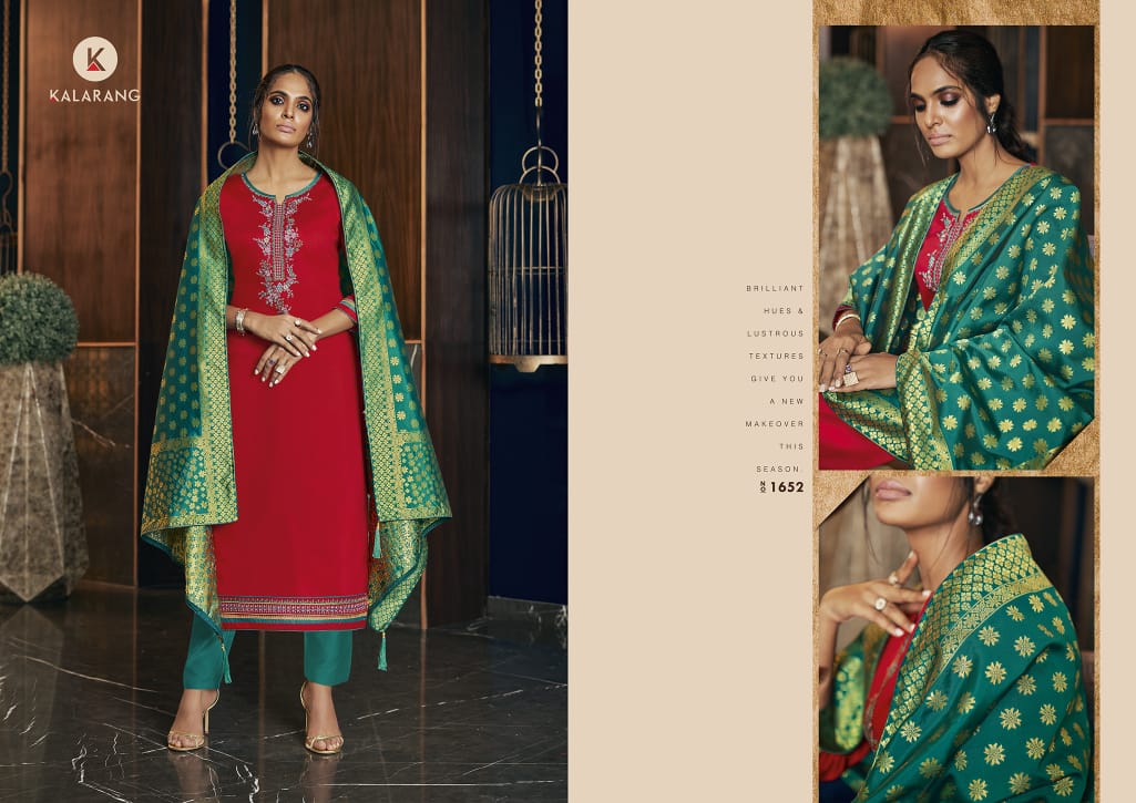 Kalarang Presents Malvika Vol-3 Jam Silk Cotton With Embroidery Work Salwar Suit Wholesaler