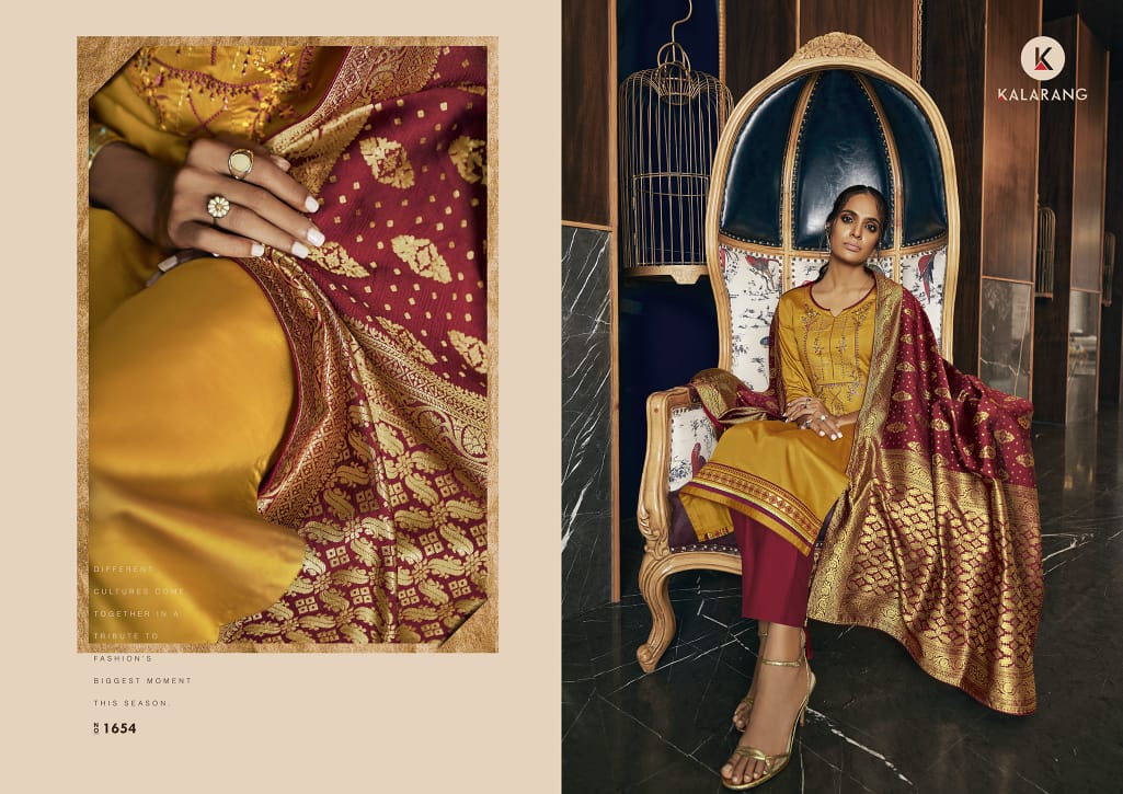 Kalarang Presents Malvika Vol-3 Jam Silk Cotton With Embroidery Work Salwar Suit Wholesaler