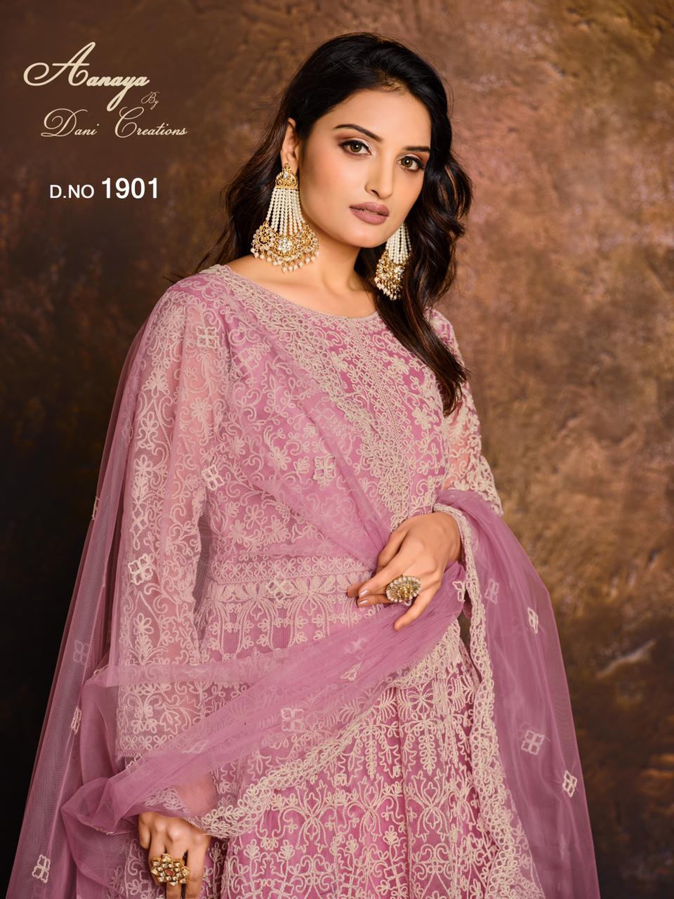 Twisha Presents Vanya Vol-19 Net With Heavy Embroider Work Gown Catalog Collection