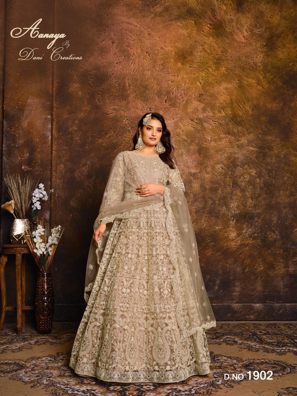 Twisha Presents Vanya Vol-19 Net With Heavy Embroider Work Gown Catalog Collection