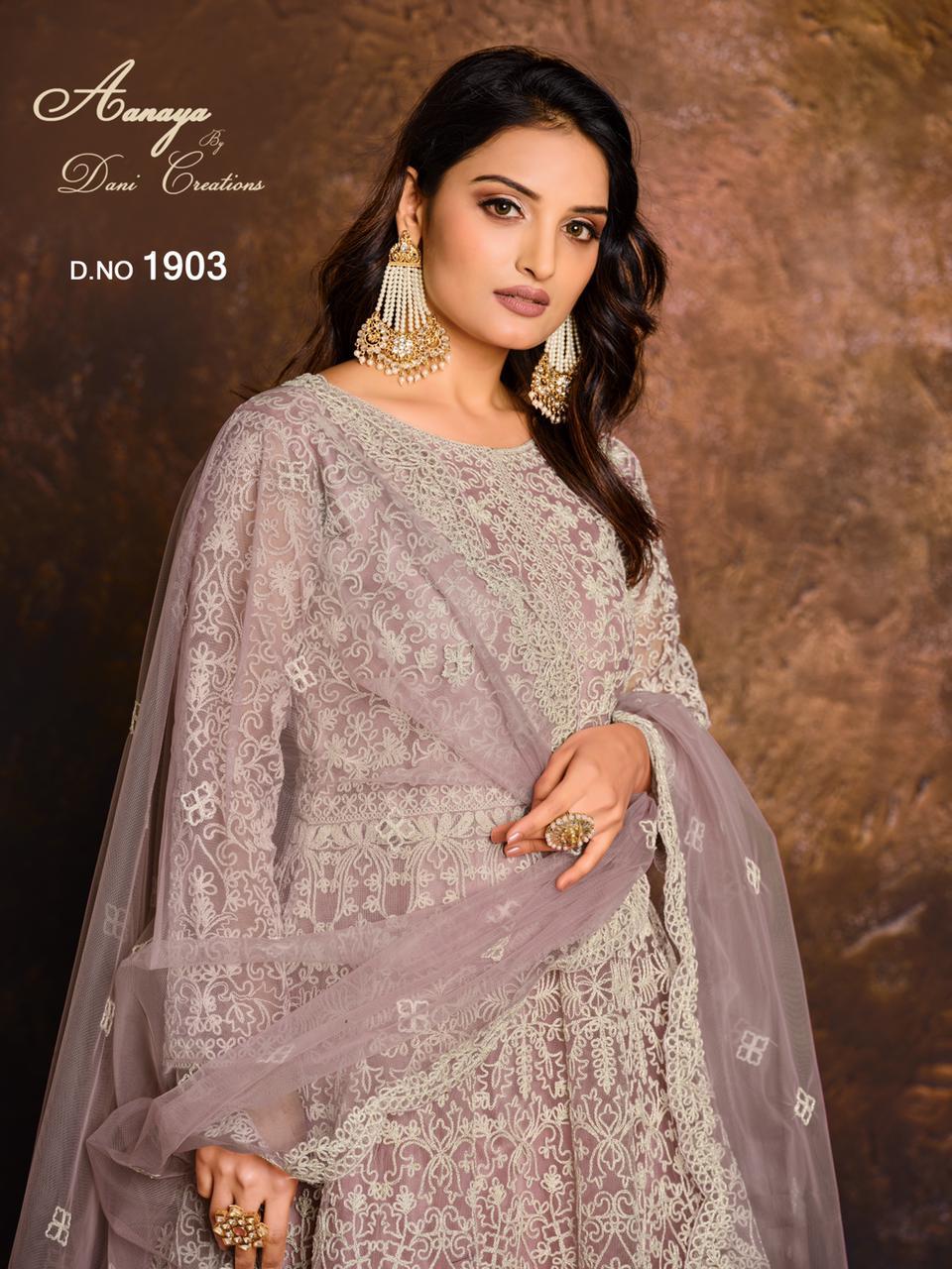 Twisha Presents Vanya Vol-19 Net With Heavy Embroider Work Gown Catalog Collection