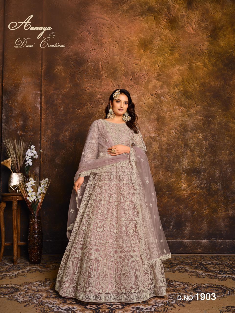 Twisha Presents Vanya Vol-19 Net With Heavy Embroider Work Gown Catalog Collection