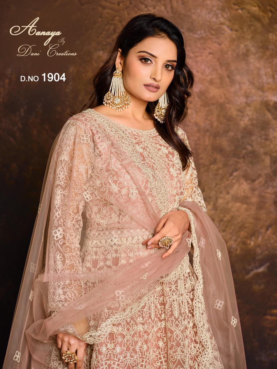 Twisha Presents Vanya Vol-19 Net With Heavy Embroider Work Gown Catalog Collection