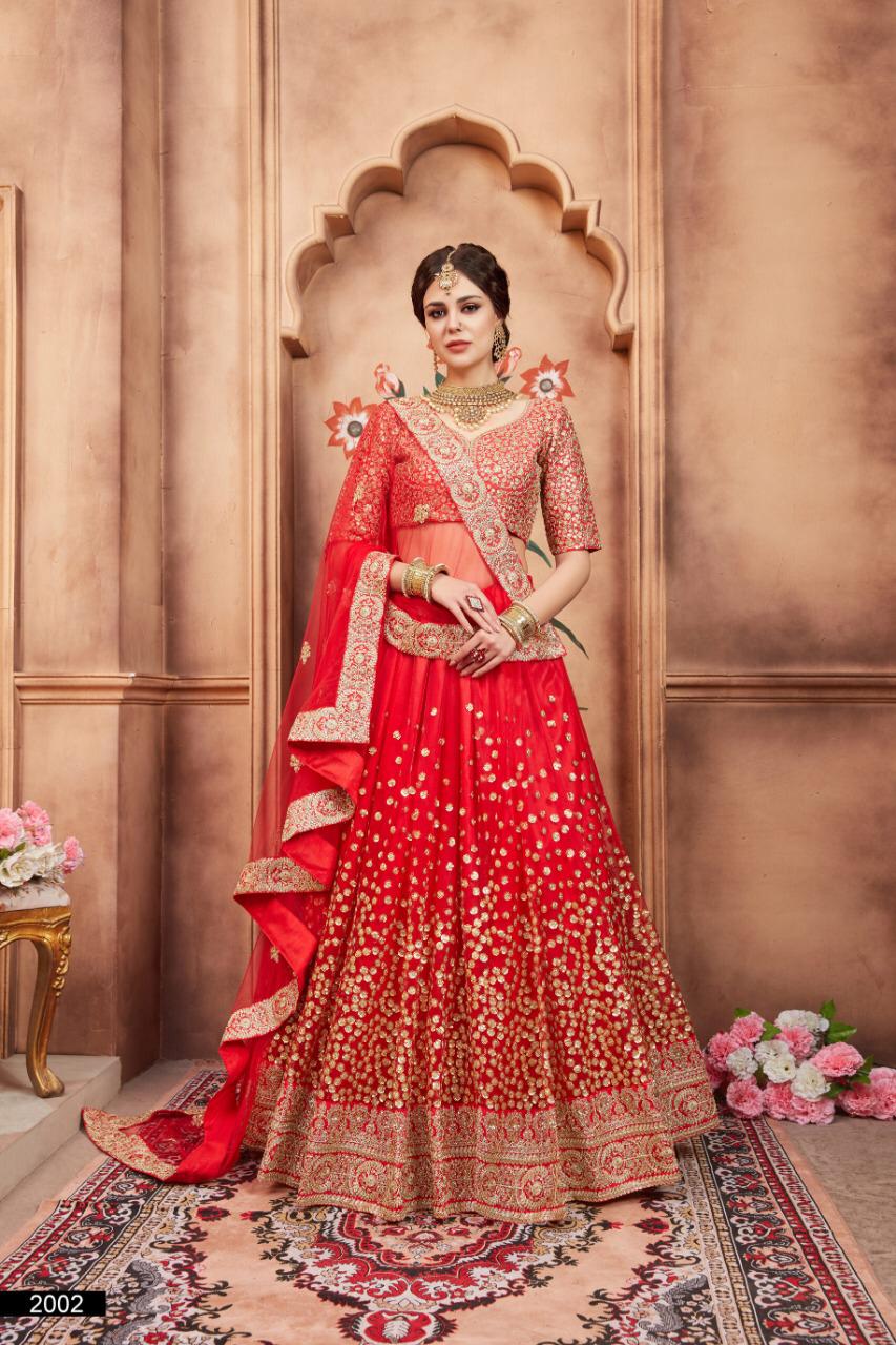 Arya Design Presents Florals Vol-2 2001 To 2012 Series Exclusive Designer Semi Bridal Lehenga Choli Catalog Wholesaler