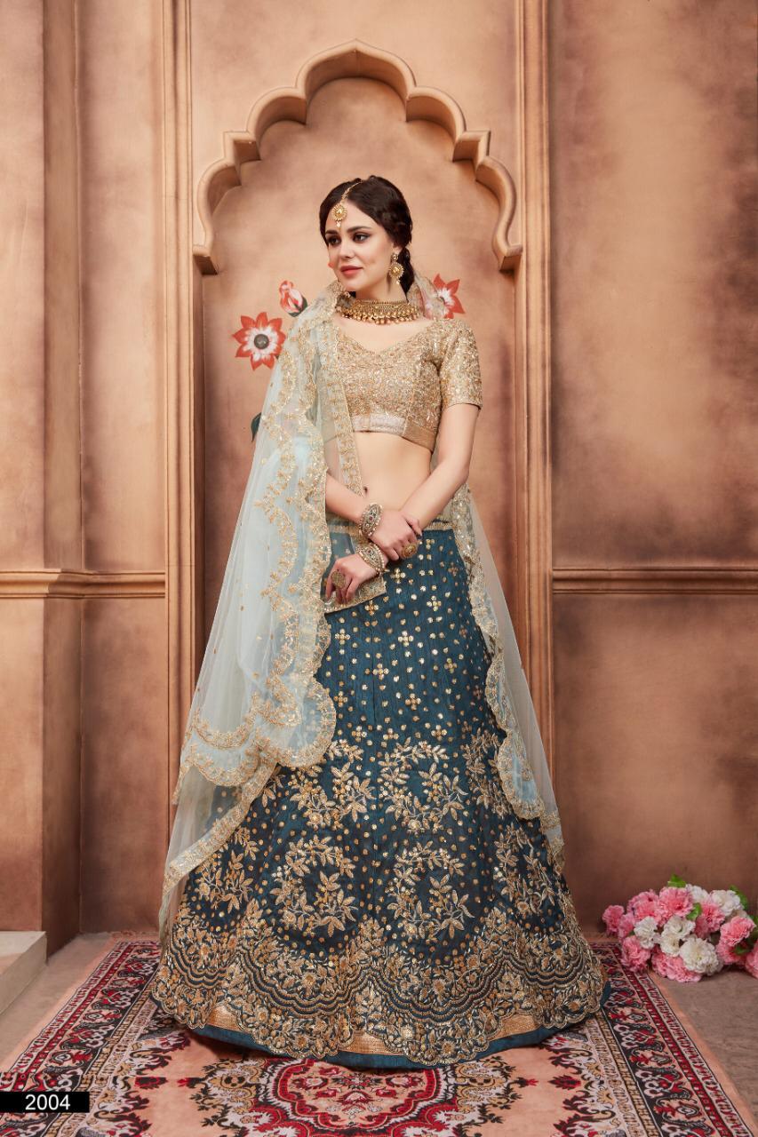 Arya Design Presents Florals Vol-2 2001 To 2012 Series Exclusive Designer Semi Bridal Lehenga Choli Catalog Wholesaler