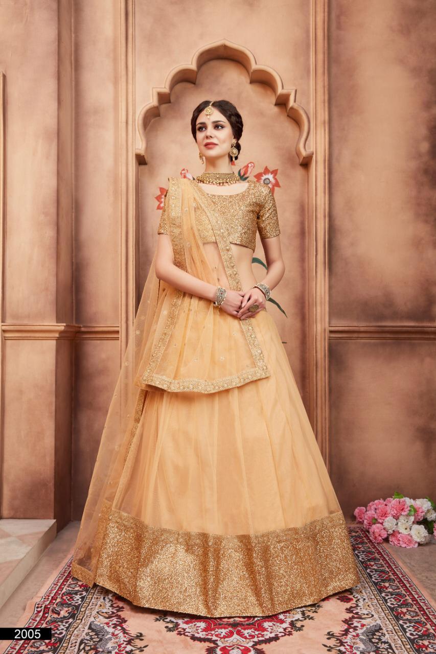 Arya Design Presents Florals Vol-2 2001 To 2012 Series Exclusive Designer Semi Bridal Lehenga Choli Catalog Wholesaler