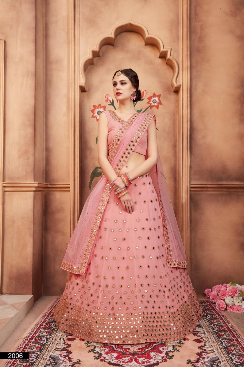 Arya Design Presents Florals Vol-2 2001 To 2012 Series Exclusive Designer Semi Bridal Lehenga Choli Catalog Wholesaler