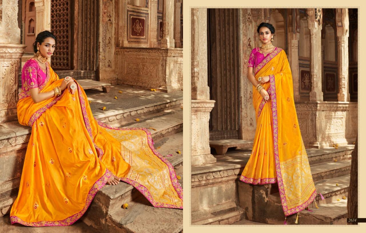 Kessi Presents Parneeta Party Wear Designer Heavy Banarasi Silk Jacquard Sarees Catalog Wholesaler