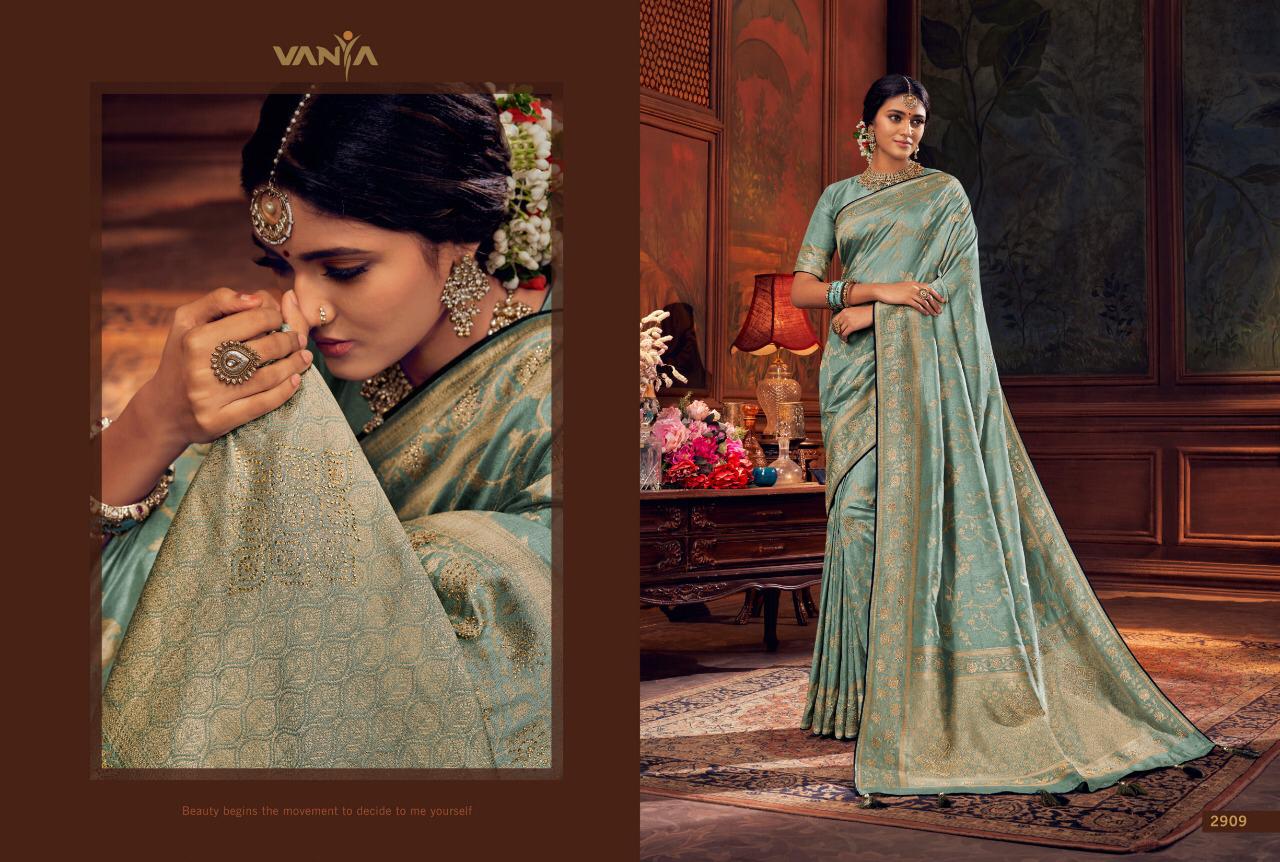 Vanya Designer Vol-19 Premium Designer Banarasi Silk Sarees Catalog Wholesaler And Exporters