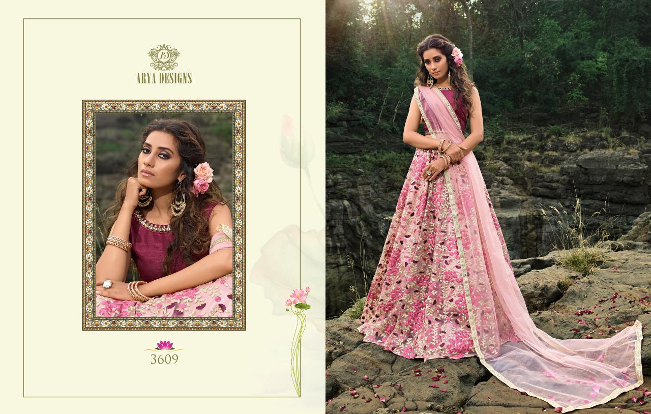 Arya Designs Presents Euphoria Vol-4 3601 To 3609 Series Exclusive Bridal Designer Lehenga Choli Catalog Wholesaler