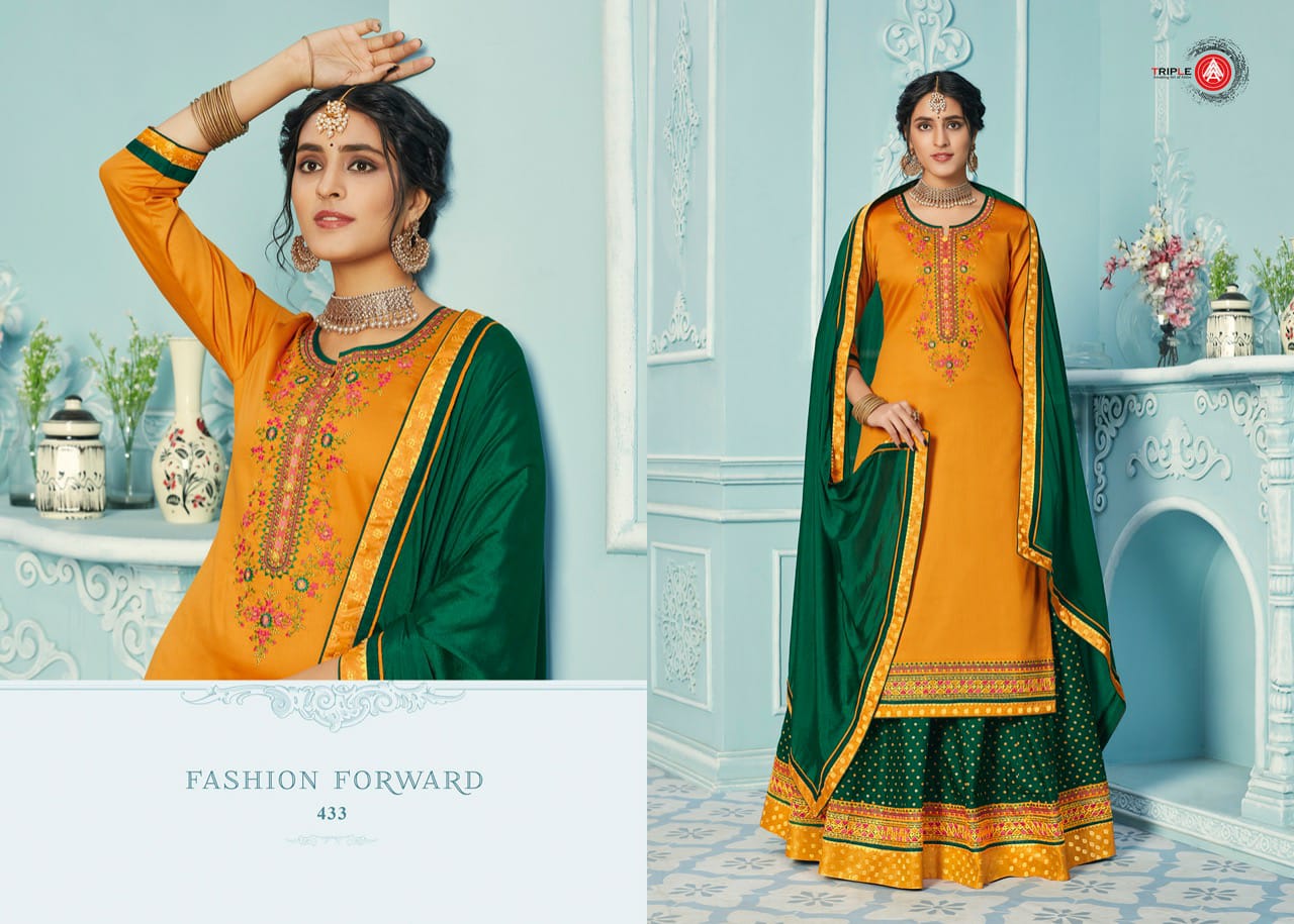 Triple Aaa Presents Kadambri Vol-4 Designer Party Wear Top With Skirt Collection At Wholesale Price