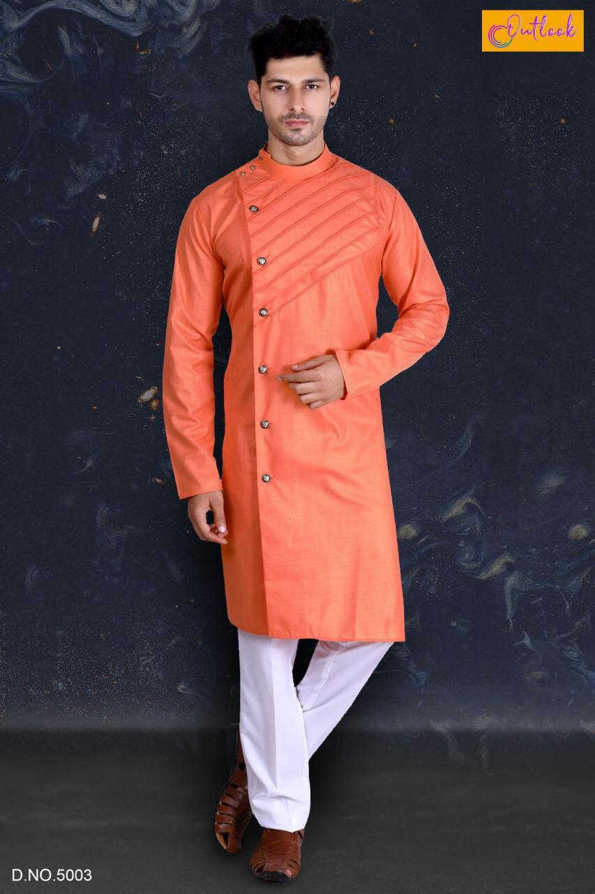 Outlook Vol-5 Fancy New Traditional Wear Long Kurta Pajama Collection