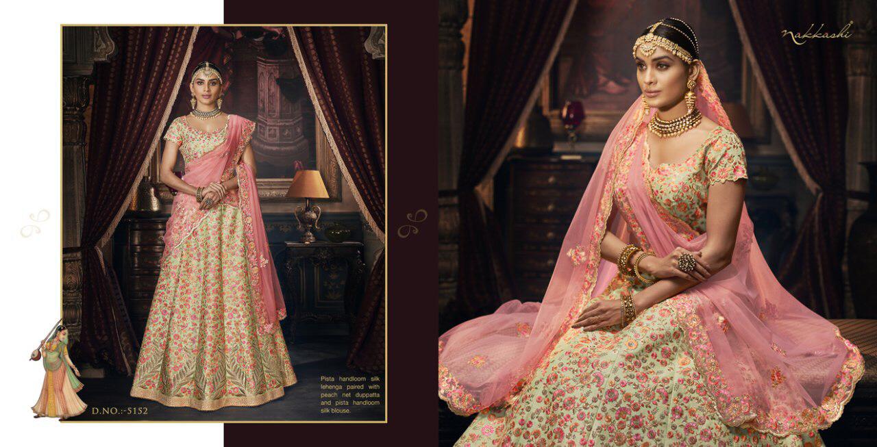 Nakkashi Presents All Time Hit Wedding Wear Designer Lehenga Choli Catalog Wholesaler And Exporters