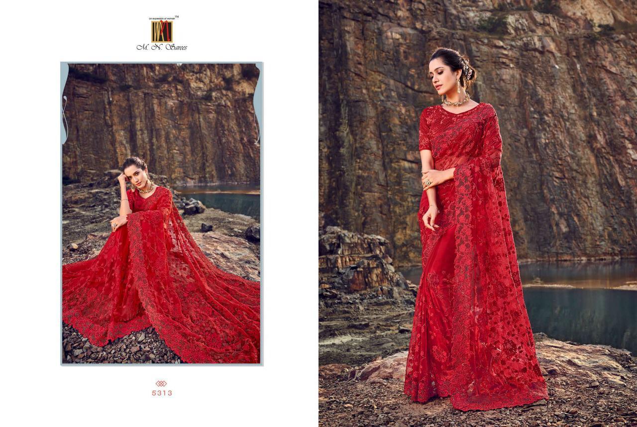 Mn House Presents Swarovski 5301 To 5317 Exclusive Heavy Designer Bridal And Party Wear Sarees Catalog Wholesaler