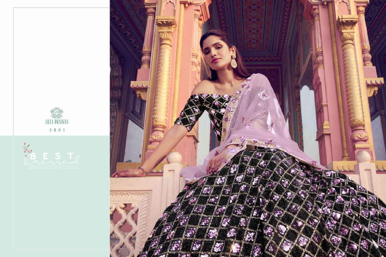 Arya Presents Khwaab Vol-1 Exclusive Designer Wedding Wear Fancy Imported Fabric With Sequence Work Lehenga Choli Catalog Wholesaeler