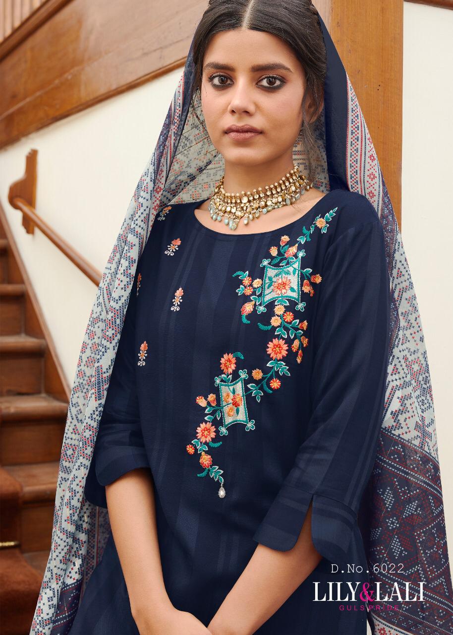 Liliy And Lali Presents Mahima Fancy Viscose Pattern With Embriodary Work Kurtis With Pant Catalog Collection