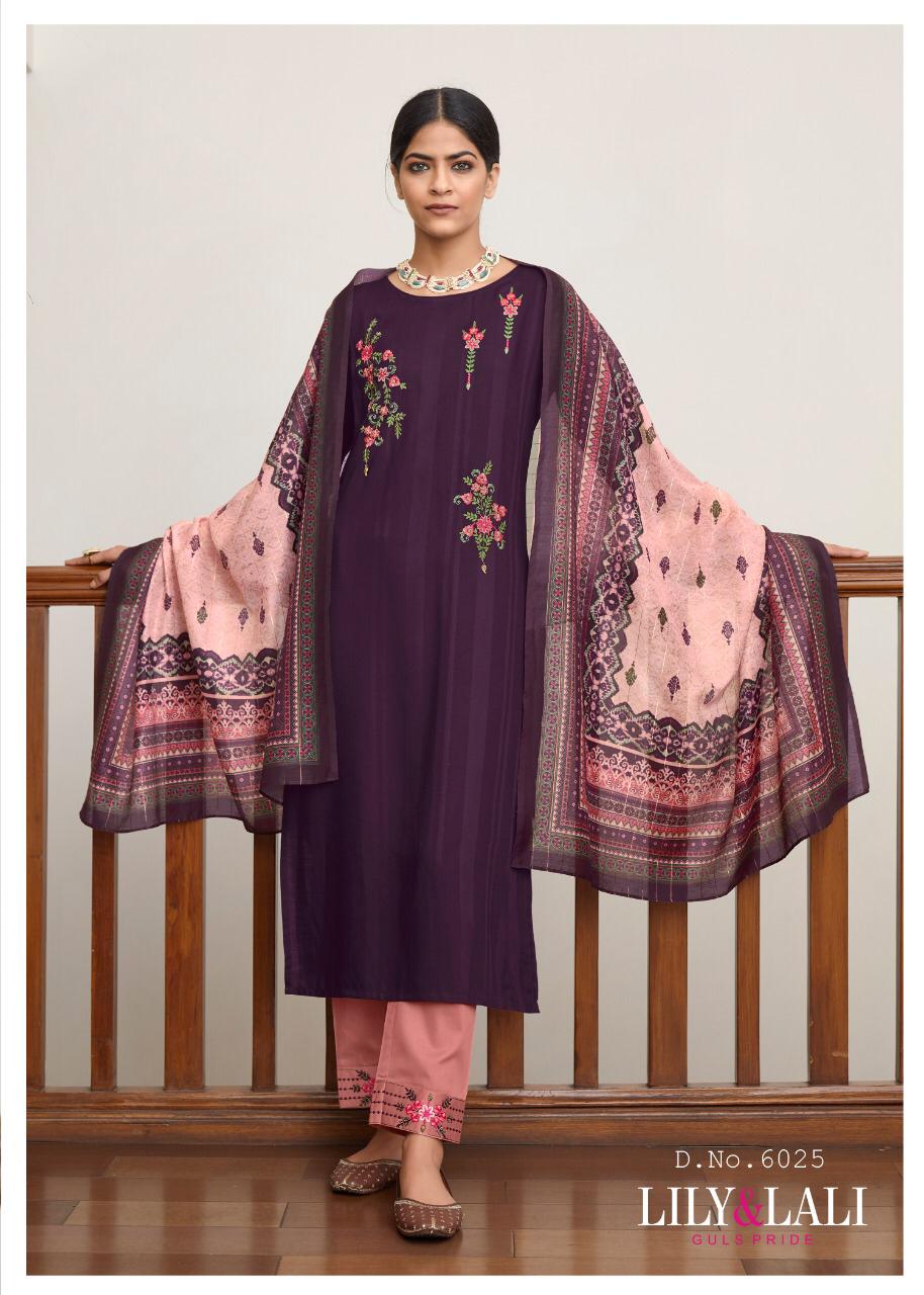 Liliy And Lali Presents Mahima Fancy Viscose Pattern With Embriodary Work Kurtis With Pant Catalog Collection