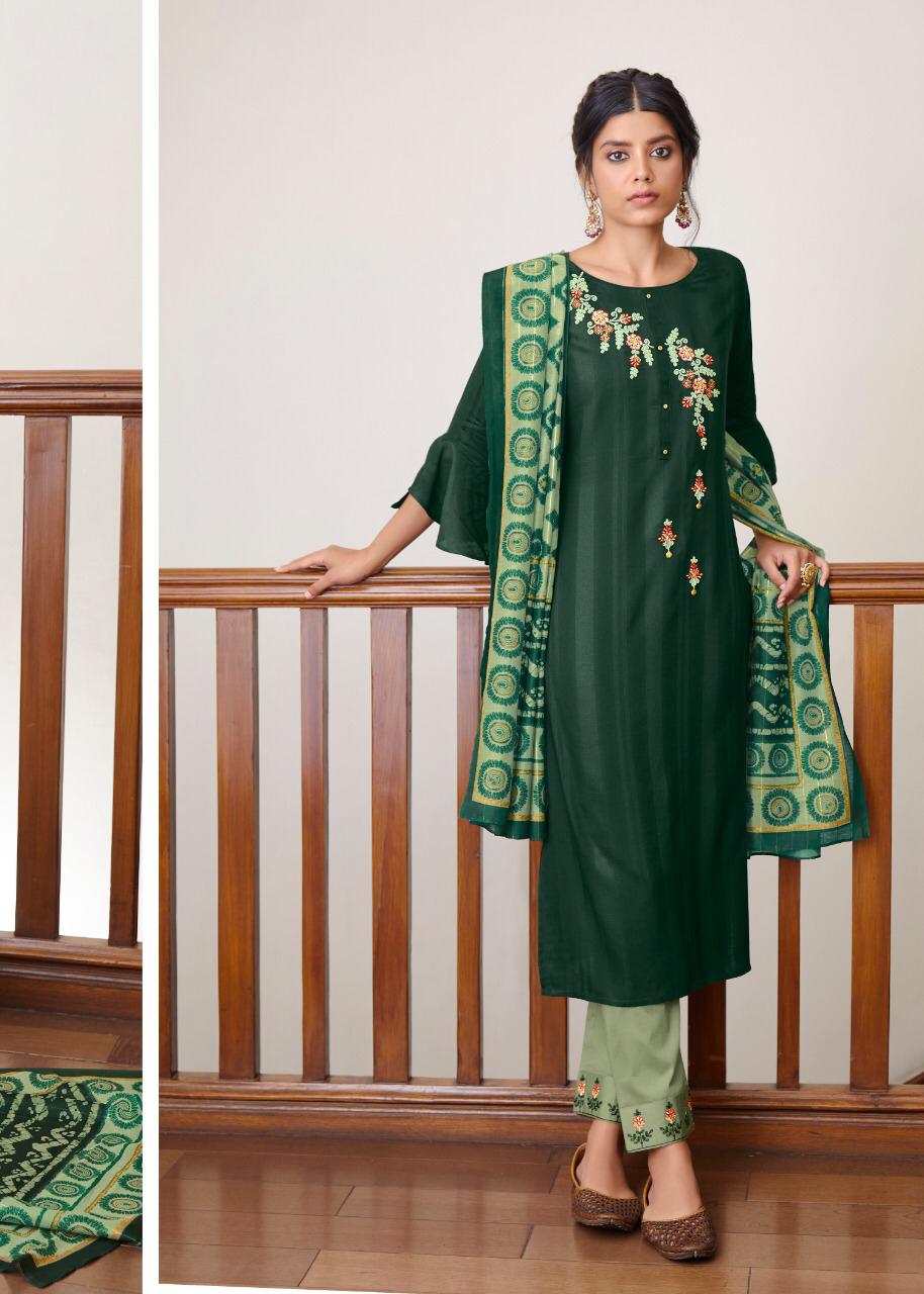 Liliy And Lali Presents Mahima Fancy Viscose Pattern With Embriodary Work Kurtis With Pant Catalog Collection