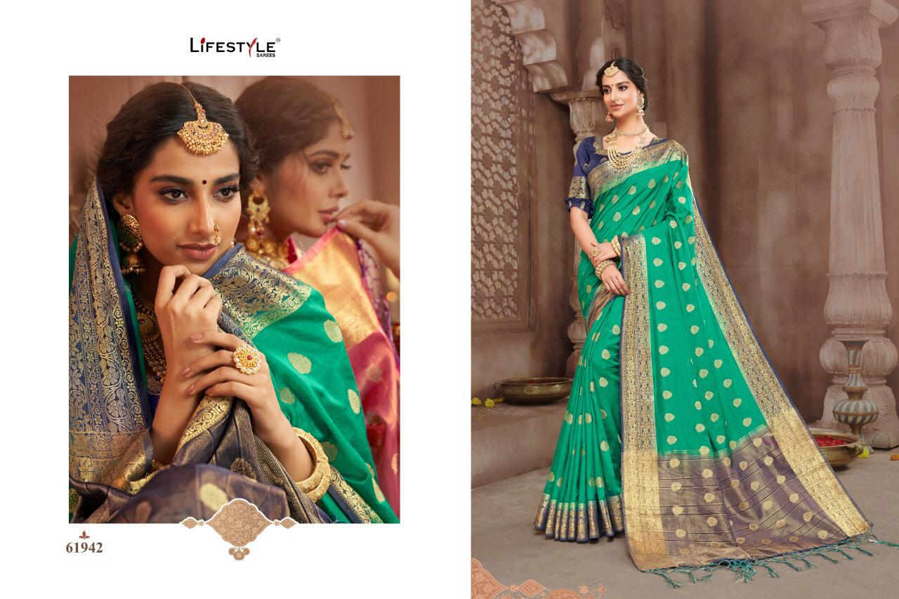 Life Style Presents Niyashree Raw Silk Beautiful Sarees Wholesaler