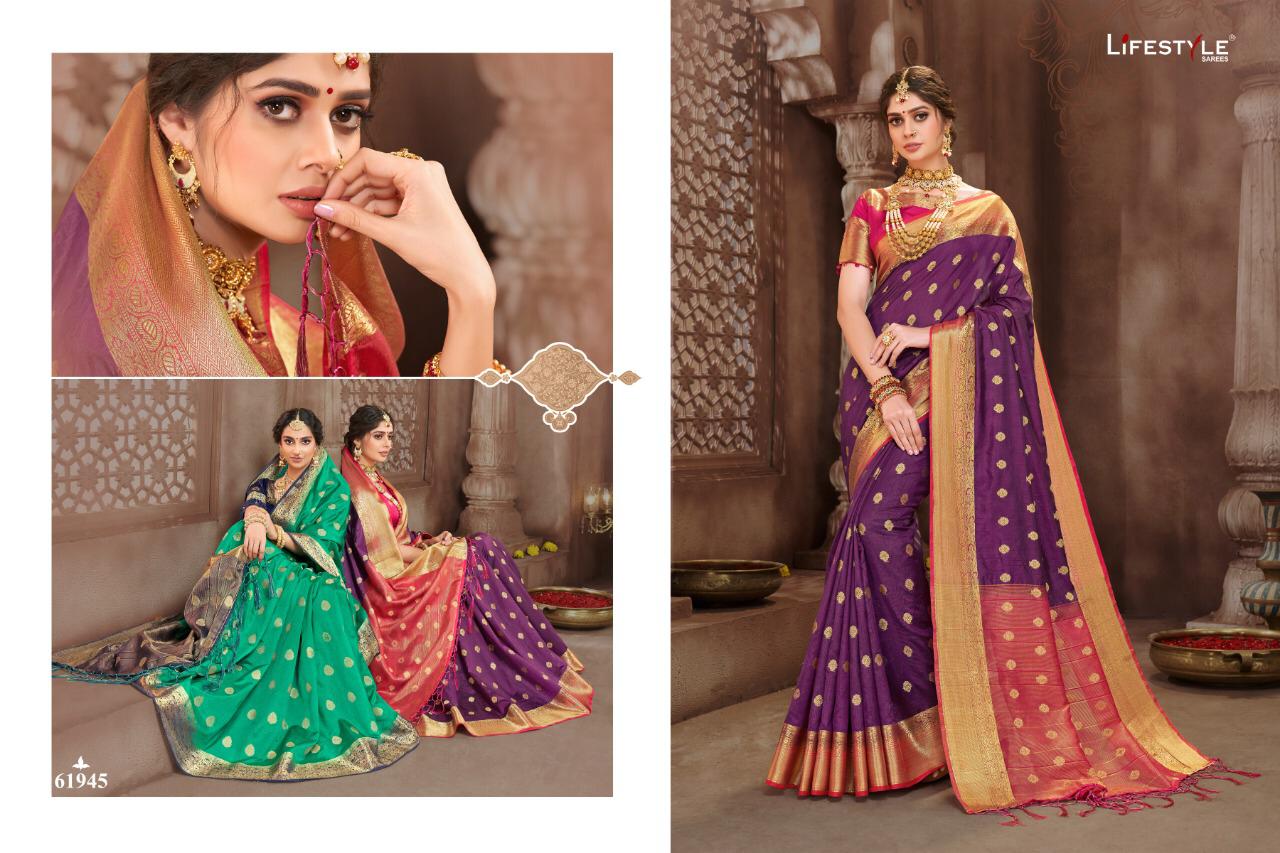 Life Style Presents Niyashree Raw Silk Beautiful Sarees Wholesaler