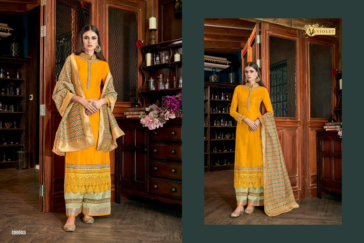 Swagat Presents Violet Fancy Designer Plazzo Salwar Kameez