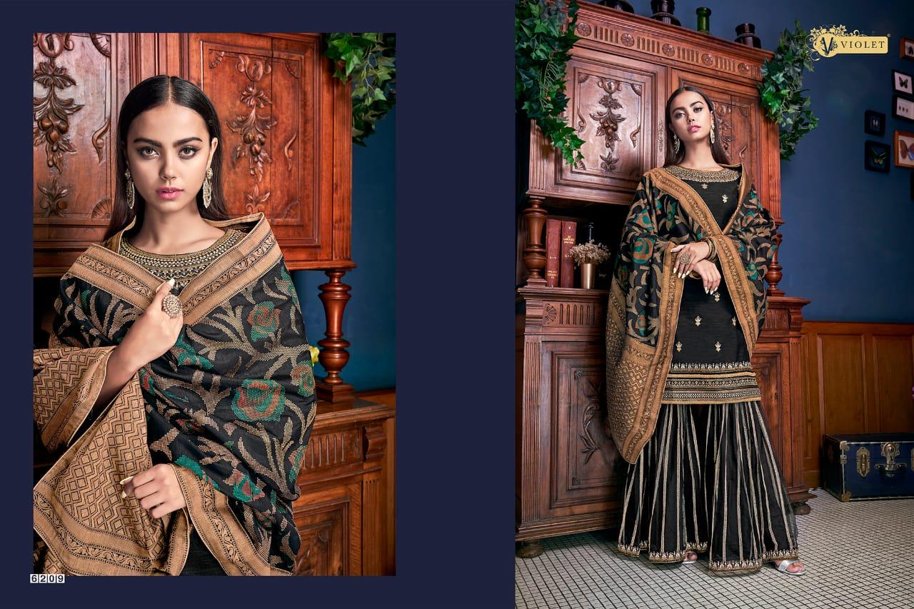 Swagat Presents Violet Fancy Designer Plazzo Salwar Kameez